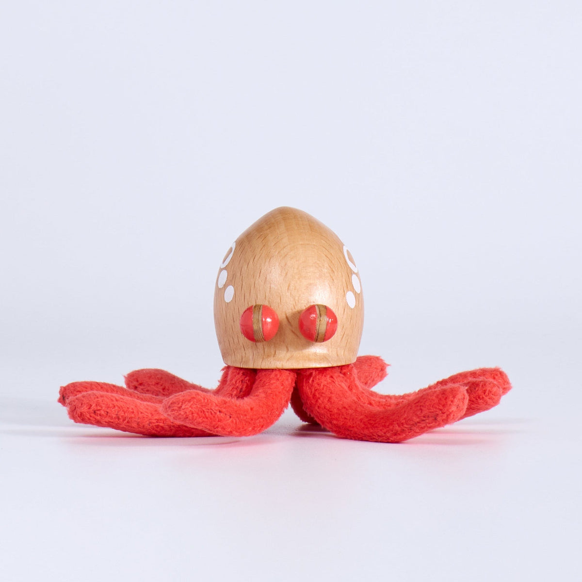 Small wood plush octopus