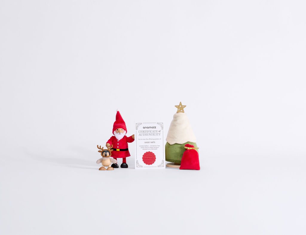 The Cheery Santa Set with its certificate