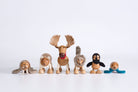 Set of artic figurines on a white background
