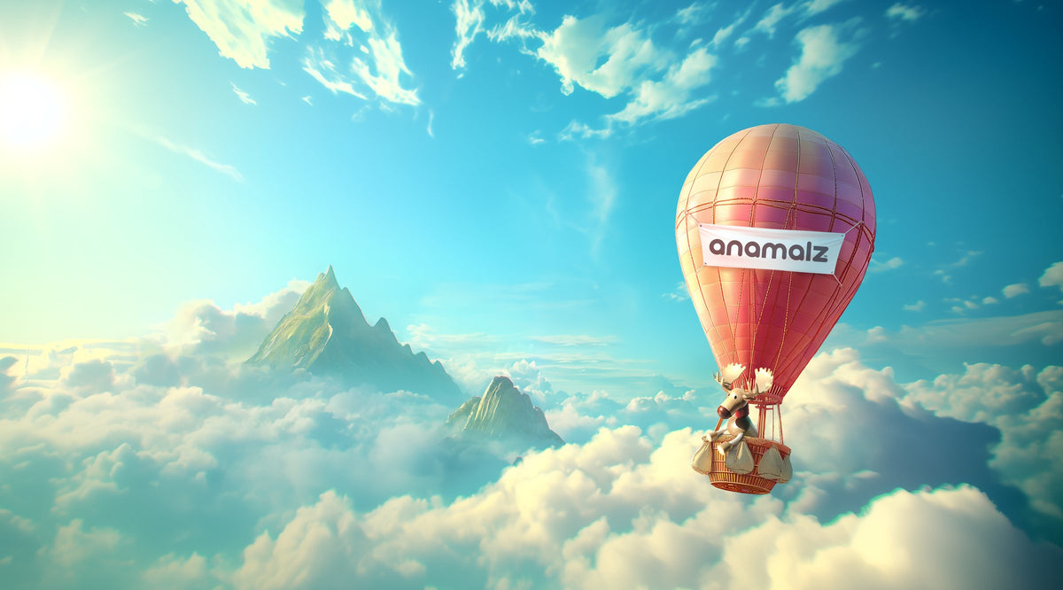 Anamalz hot air balloon above the clouds