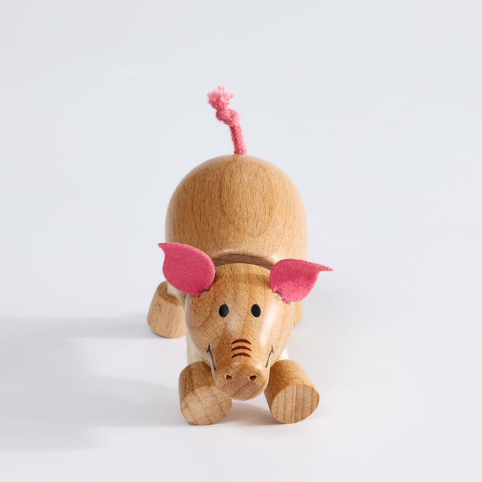 Anamalz wooden pig toy – eco-friendly wooden animal toy for kids